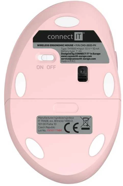 Pelė Connect IT CONNECT IT FOR HEALTH LADIES Rožinis Belaidė pelė pionowa ergonomiczna rožinė