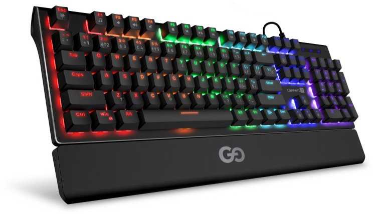 CONNECT IT GG klaviatūra, žaidimų klaviatūra, mechaninė, laidinė, CZ/SK, juoda