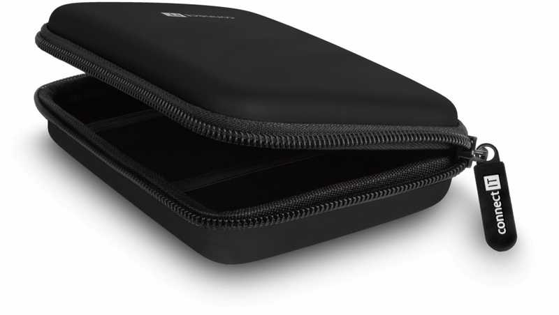 CONNECT IT HardShellProtect kieto korpuso apsauginis dėklas skirtas 2,5" HDD, juodas