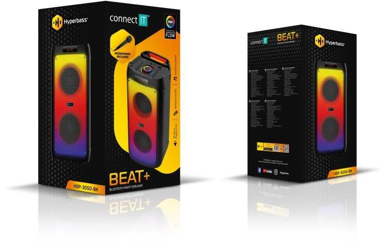 Ausinės Connect IT Hsp-3050 Hyperbass Beat+ (HSP-3050-BK)