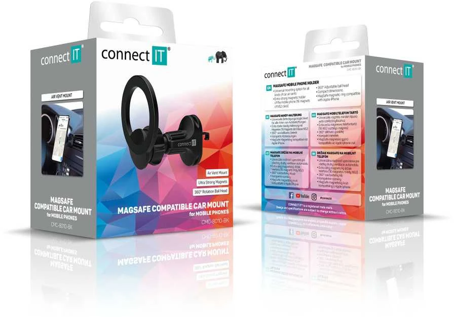 CONNECT IT InCarz Magsafe360 držák do auta, juoda