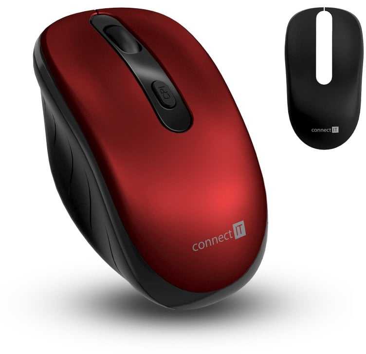 Pelė Connect IT CONNECT IT LONG LIFE bezdrátová tichá pelė, USB, (+ 2x AA baterie zdarma), juoda