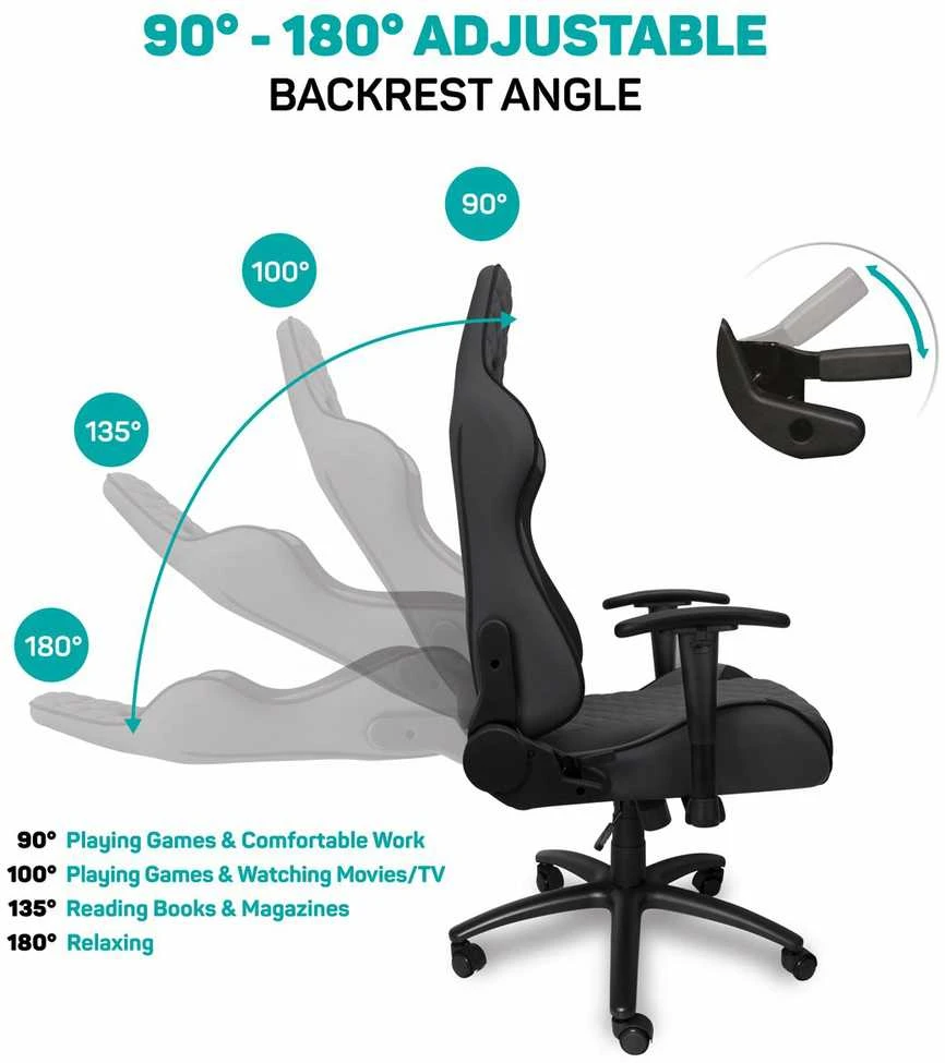 Connect IT Monaco Pro gaming chair pilkas and juodas