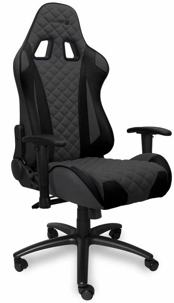 Connect IT Monaco Pro gaming chair pilkas and juodas