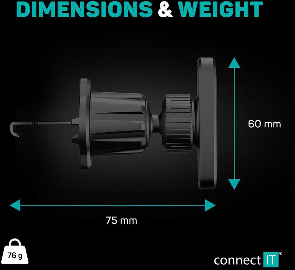 Connect It PRIJUNK Jį InCarz 6Strong360 Pro magnetinių automobilių grotelių laikiklis