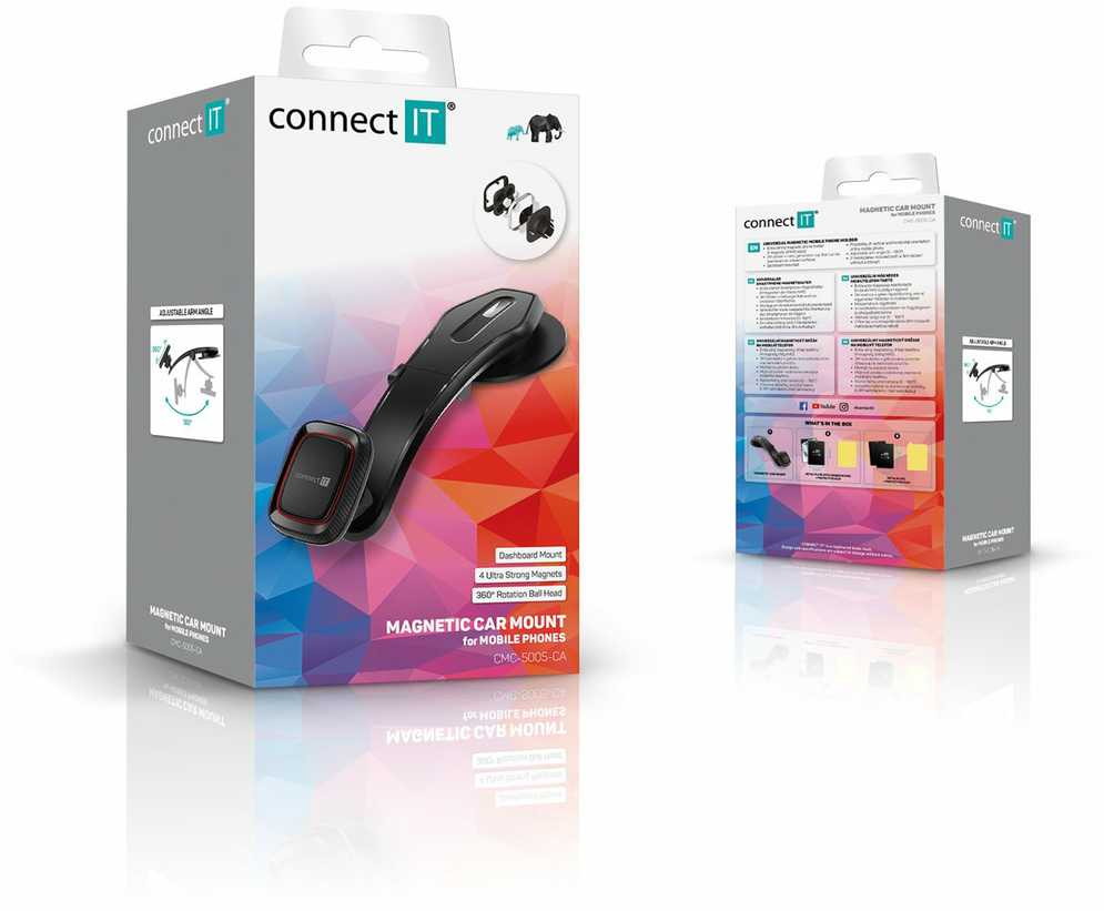 Connect It Prijunkite IT InCarz ArmAngle universalų magnetinį automobilio laikiklį