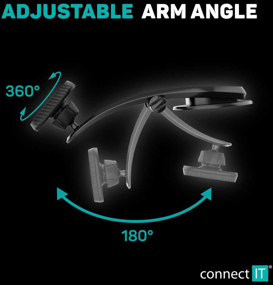 Connect It Prijunkite IT InCarz ArmAngle universalų magnetinį automobilio laikiklį