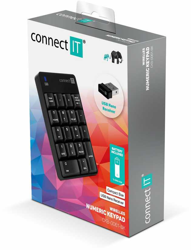 Connect It Prijunkite IT NumCALC belaidę skaičių klaviatūrą
