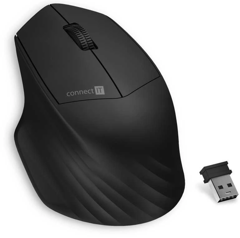 Connect IT CONNECT IT Triple SmartSwitch belaidė pelė, 2,4 GHz ir Bluetooth 5.0, juoda
