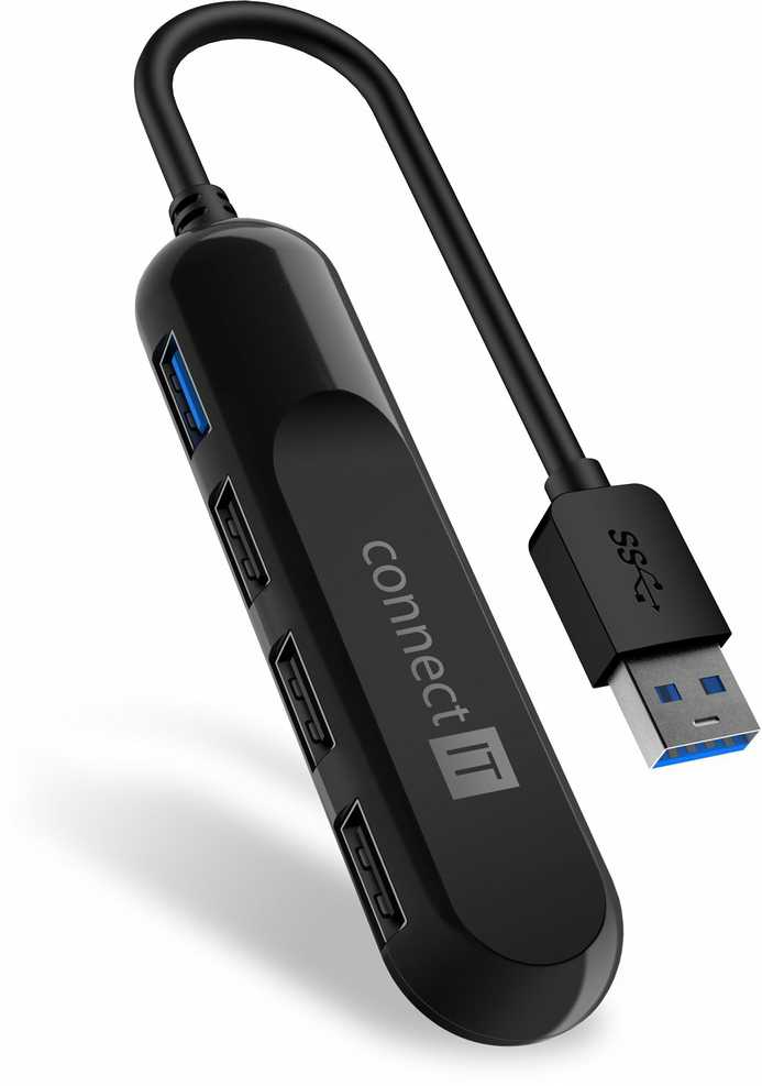HUB USB Connect IT 4x USB-A 3.0 (CHU-4000-BK)