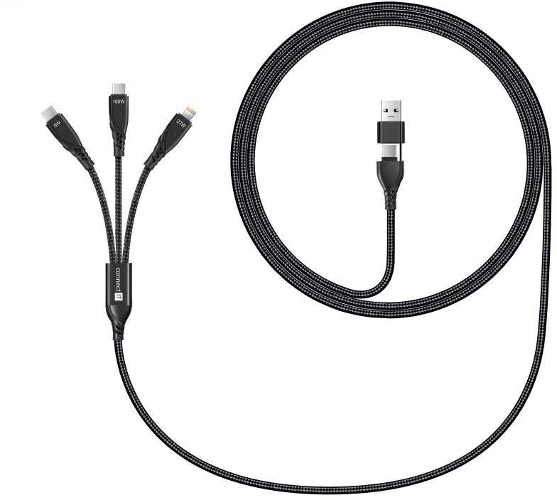 Kabelis USB Connect IT USB-C - Lightning 1.25 m Juodas (CCA-2320-BK)