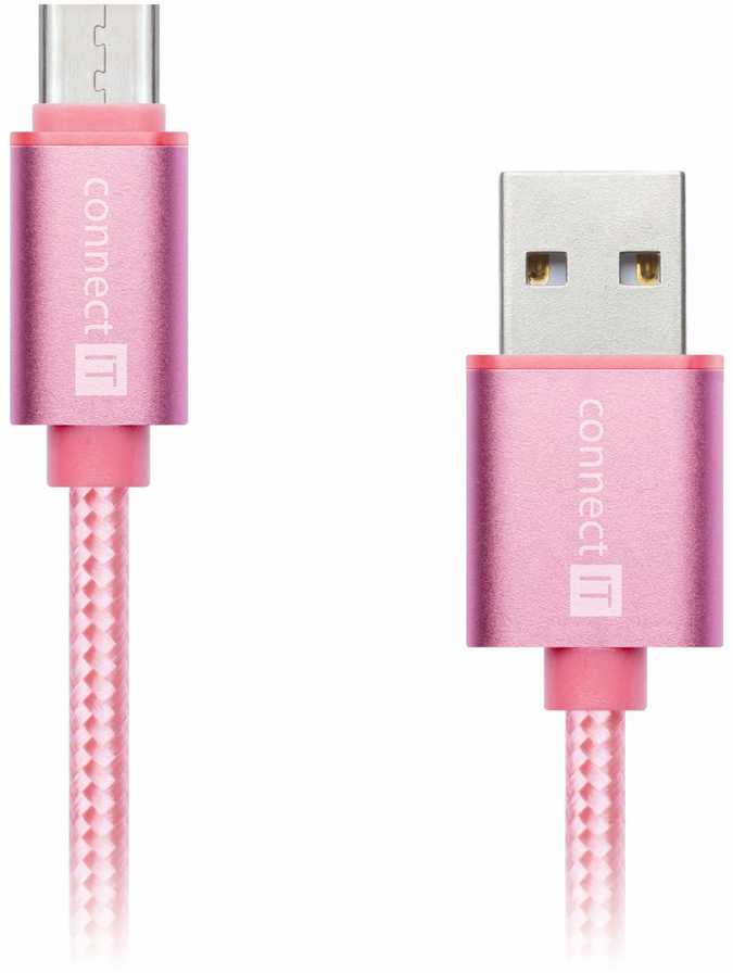 Connect IT Connect IT CI-667 kabelis USB USB 3.2 Gen 1 (3.1 Gen 1) 1 m USB C USB A Rožinė