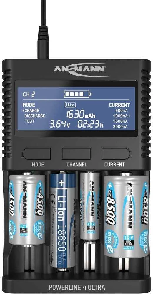 Conrad Ansmann ANS 1001-0080 - Tischladegerät Powerline 4 Ultra NiMh Li-Ion - Lithium Ion (Li-Ion)