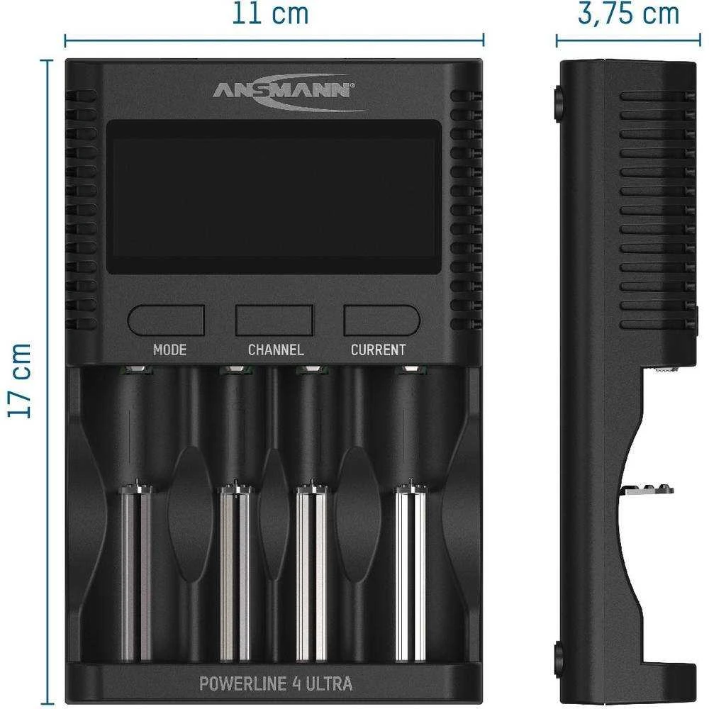 Conrad Ansmann ANS 1001-0080 - Tischladegerät Powerline 4 Ultra NiMh Li-Ion - Lithium Ion (Li-Ion)