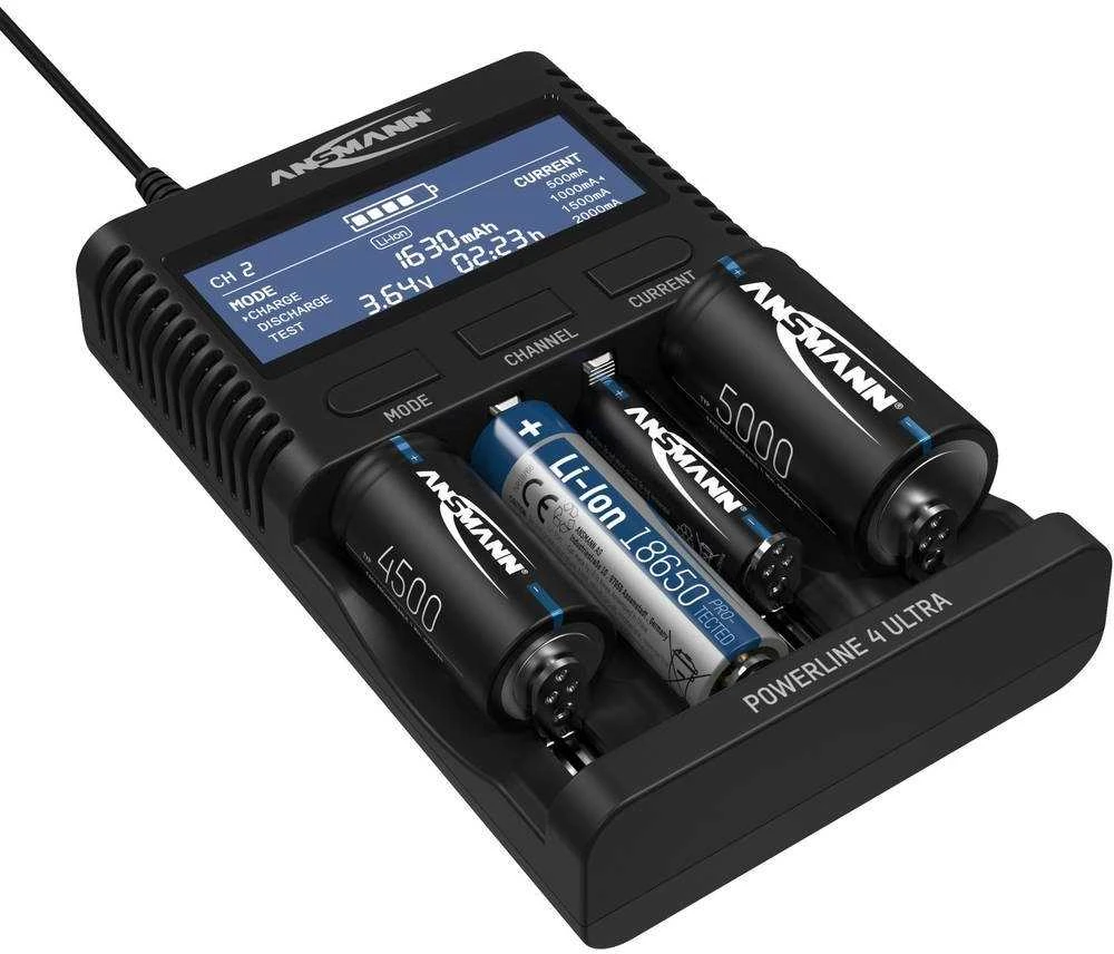 Conrad Ansmann ANS 1001-0080 - Tischladegerät Powerline 4 Ultra NiMh Li-Ion - Lithium Ion (Li-Ion)