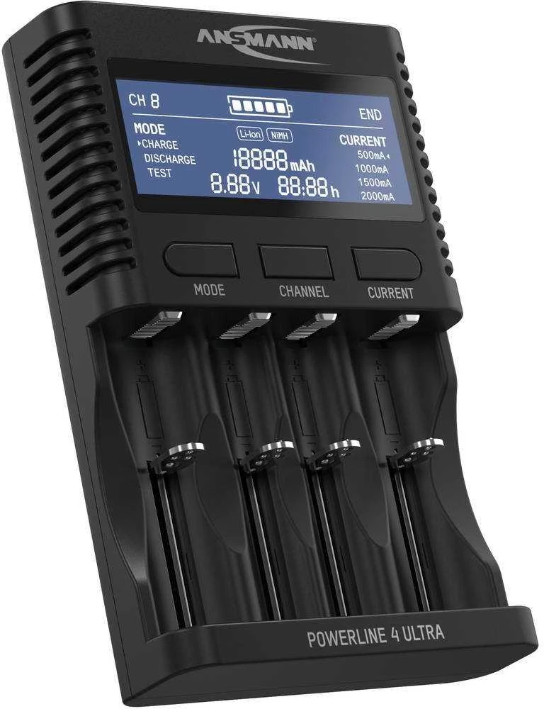 Conrad Ansmann ANS 1001-0080 - Tischladegerät Powerline 4 Ultra NiMh Li-Ion - Lithium Ion (Li-Ion)