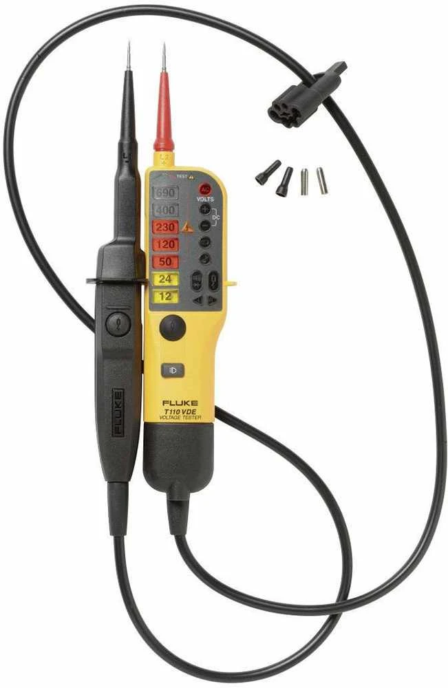 Conrad Fluke Networks Fluke dvipolis įtampos ir tęstinumo tikrintuvas, 12–690 V kintamoji srovė, IP64 Fluke T110 / VDE (4093088)