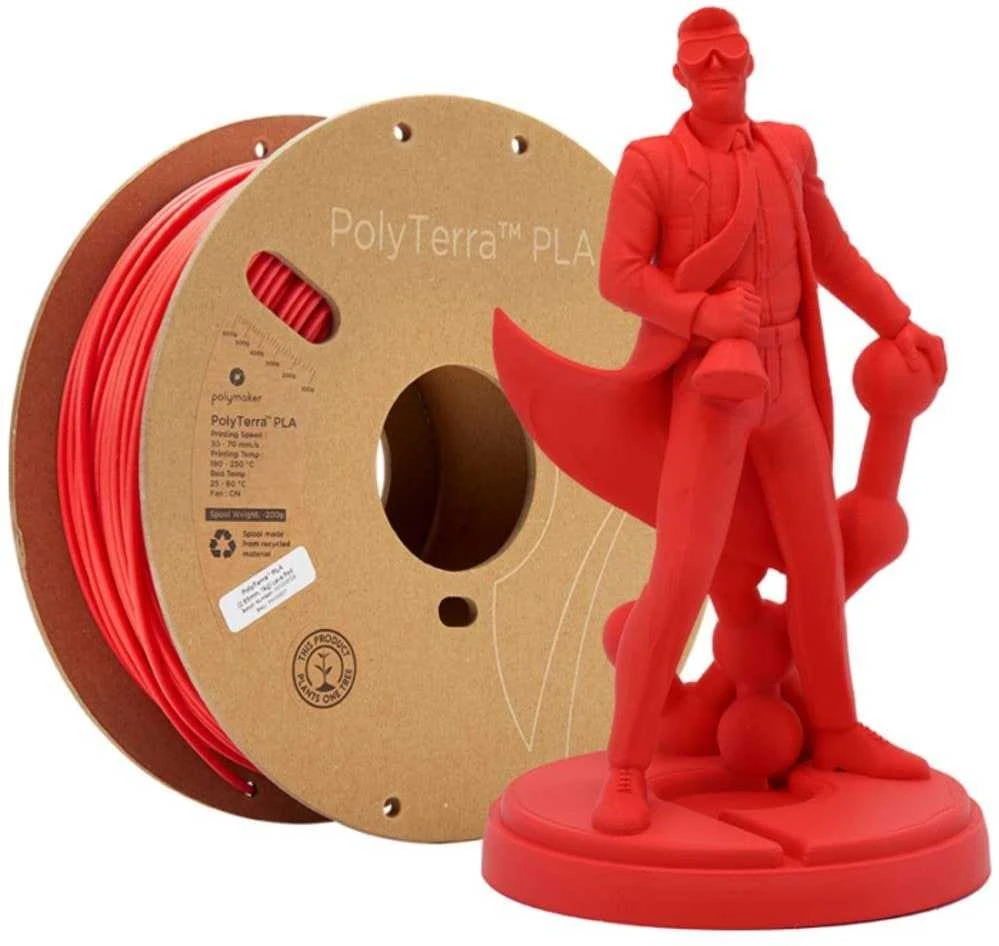 Polmask Polymaker PolyTerra PLA - 1kg - 1.75mm - Lava Raudona