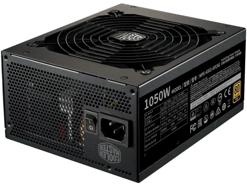 „Cooler Master MWE Gold 1050 V2 ATX 3.1“ atminties blokai, 1050 W, 24 kontaktų, ATX, Jude