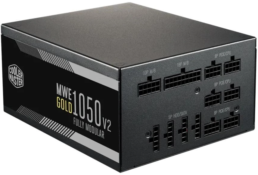 „Cooler Master MWE Gold 1050 V2 ATX 3.1“ atminties blokai, 1050 W, 24 kontaktų, ATX, Jude