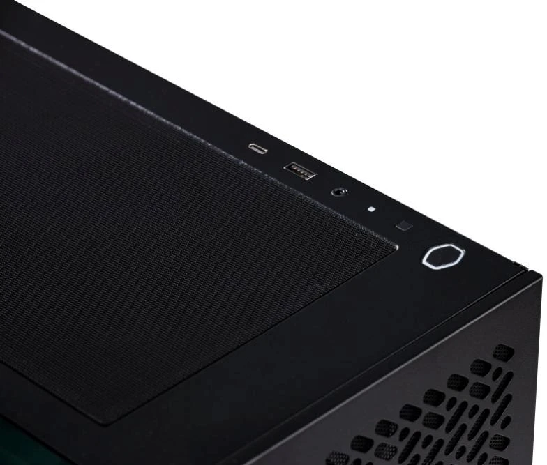 „Cooler Master Elite 302 Lite“ korpusas, permatomas šoninis skydelis, mATX, 1x 120 mm ventiliatorius, juodas
