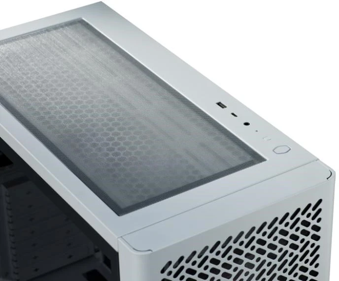 „Cooler Master Elite 502“ kompiuterio korpusas, „Midi-Tower“, ATX, ARGB, grūdintas stiklas - baltas
