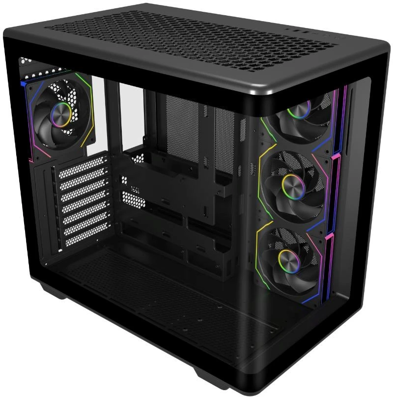 „Cooler Master Elite 600“ korpusas, ATX, permatomas šoninis skydelis, 4 x 120 mm ventiliatoriai, juodas