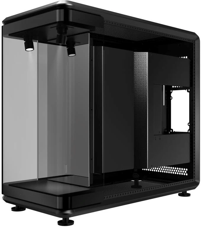 Cooler Master MasterFrame 360 Panorama , Tower-case - juodas, Panorama-Glasdesign