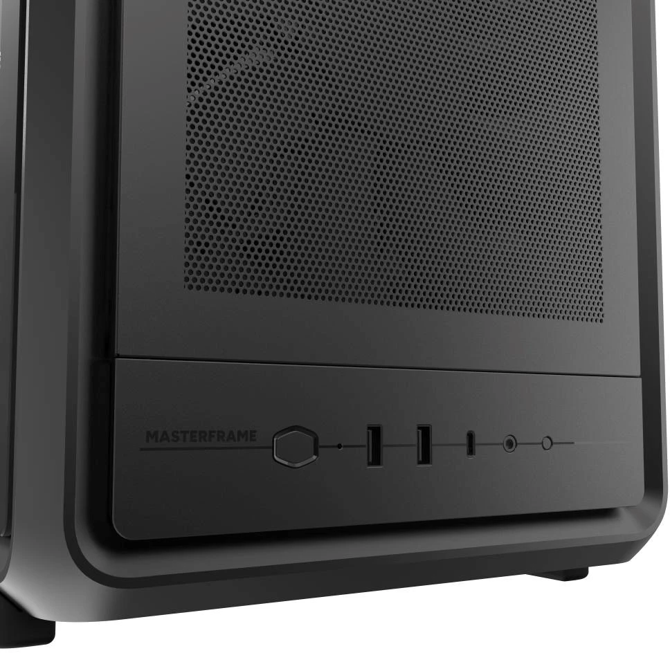 „Cooler Master MasterFrame 500 Mesh“ kompiuterio korpusas, Midi bokštas, E-ATX, grūdintas stiklas - juodas