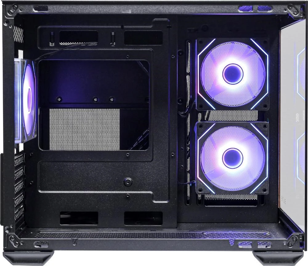 „Cooler Master Elite 481 Wood“, bokšto formos korpusas - juodas/medinis, grūdintas stiklas x 2