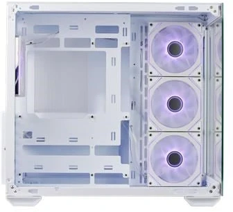 „Cooler Master Elite 681“ korpusas, ATX, permatomas šoninis skydelis, 4x 120 mm ARGB ventiliatoriai, baltas