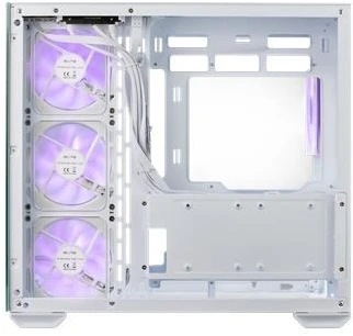 „Cooler Master Elite 681“ korpusas, ATX, permatomas šoninis skydelis, 4x 120 mm ARGB ventiliatoriai, baltas