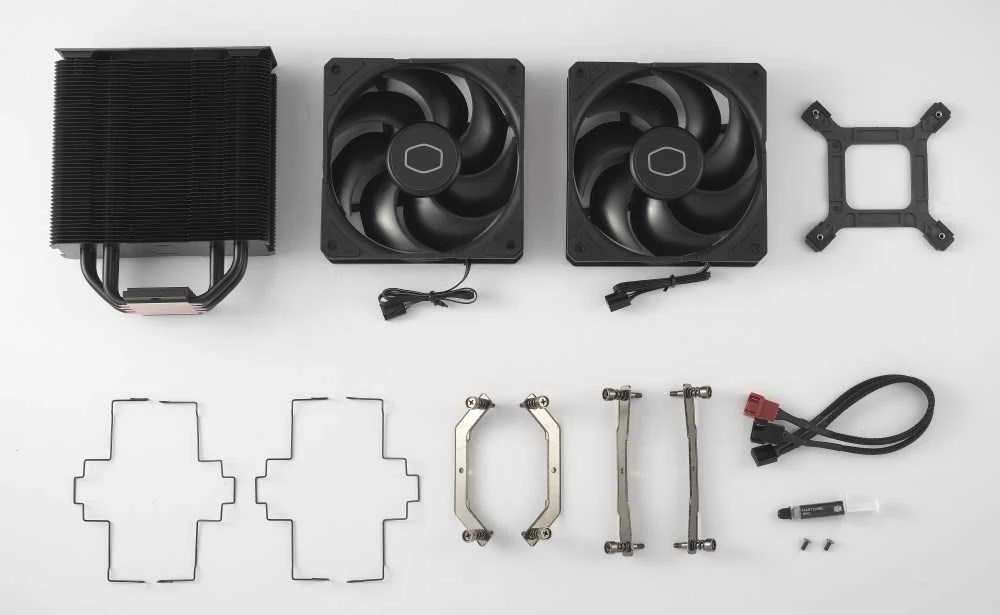 Cooler Master Hyper 212 Black X Duo pilnas komplektas
