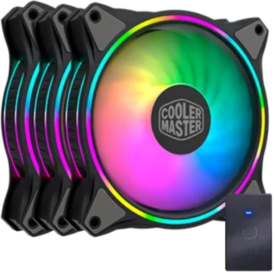 Cooler Master MasterFan MF120 Halo 3in1 Kompiuterio korpusui Ventiliatorius 12 cm Juoda, Pilka