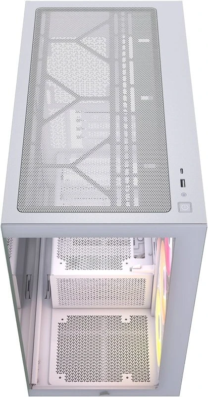 Corsair Microsystems Corsair 2800X RS-R ARGB, Midi Tower, PC, Baltas, Mini-ITX, micro ATX, Nerūdijantis plienas, Plastic, Tempered glass, Gaming