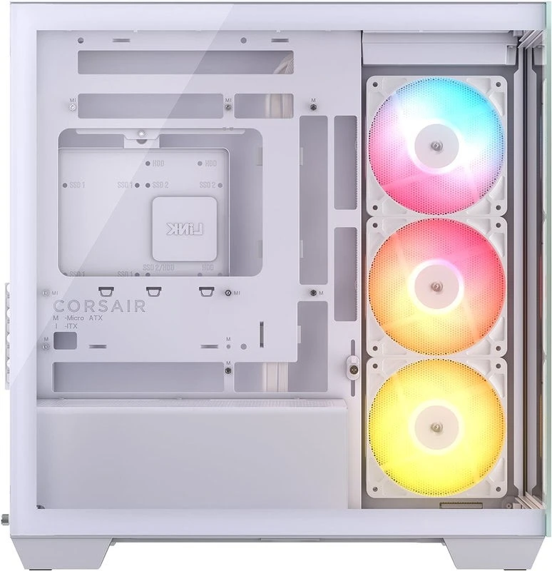 Corsair Microsystems Corsair 2800X RS-R ARGB, Midi Tower, PC, Baltas, Mini-ITX, micro ATX, Nerūdijantis plienas, Plastic, Tempered glass, Gaming