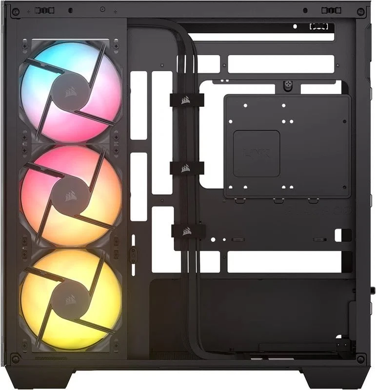 Corsair 2800X RS-R ARGB PC Case, Mini Case, mATX, Tempered Glass – including 3x 120mm Fans, Juoda