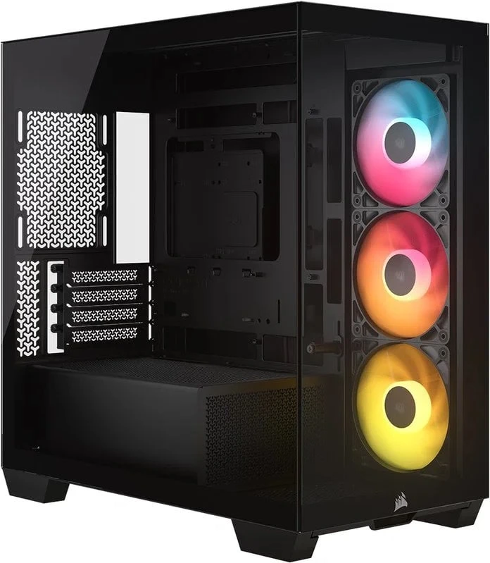 Corsair 2800X RS-R ARGB PC Case, Mini Case, mATX, Tempered Glass – including 3x 120mm Fans, Juoda