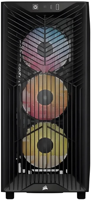 „Corsair 3200D RS ARGB“ kompiuterio korpusas, vidutinio dydžio bokštas, ATX, grūdintas stiklas – pilkas