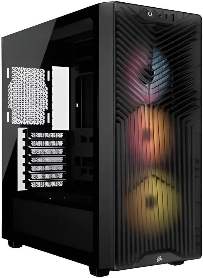 „Corsair 3200D RS ARGB“ kompiuterio korpusas, „Mid-Tower“, ATX, grūdintas stiklas – Juodas