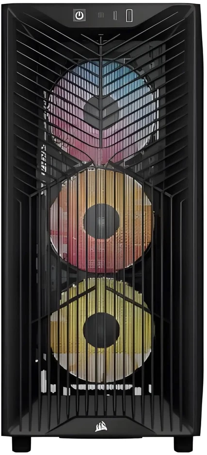 „Corsair 3200D RS ARGB“ kompiuterio korpusas, „Mid-Tower“, ATX, grūdintas stiklas – Juodas
