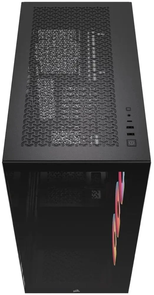 „Corsair 3500X LX-R“ kompiuterio korpusas, vidutinio dydžio bokštas, E-ATX, RGB, grūdintas stiklas – juodas