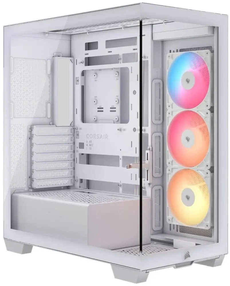 „Corsair 3500X RS-R“ kompiuterio korpusas, „Mid-Tower“, E-ATX, RGB, grūdintas stiklas · baltas