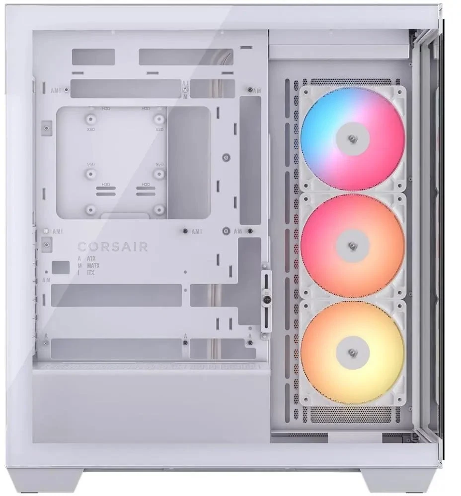 „Corsair 3500X RS-R“ kompiuterio korpusas, „Mid-Tower“, E-ATX, RGB, grūdintas stiklas · baltas