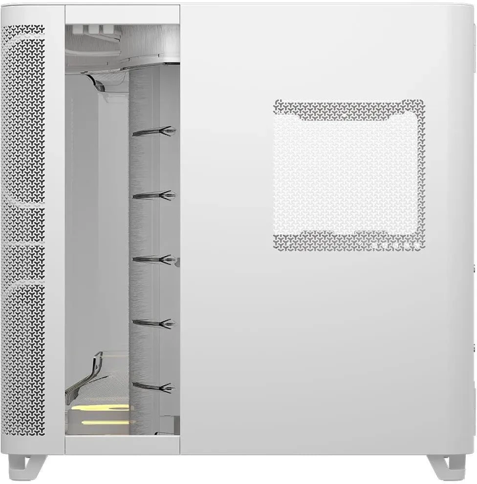 „Corsair AIR 5400 LX-R LINK“ kompiuterio korpusas, vidutinio dydžio bokštas, grūdintas stiklas, RGB®, komplekte yra 3 x 120 mm ventiliatoriai, baltas