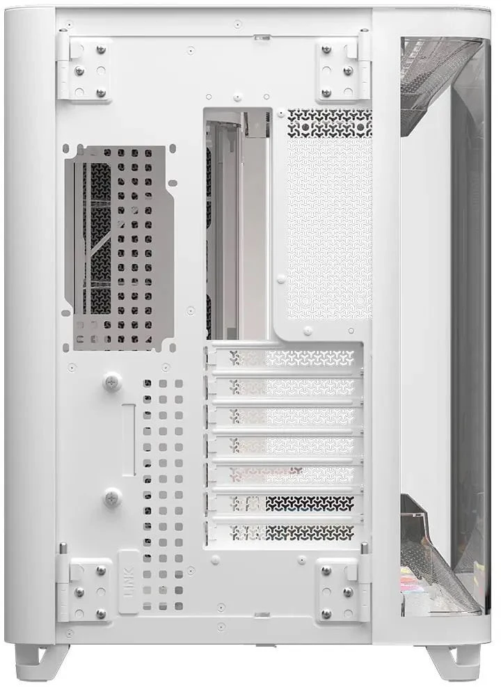 „Corsair AIR 5400 LX-R LINK“ kompiuterio korpusas, vidutinio dydžio bokštas, grūdintas stiklas, RGB®, komplekte yra 3 x 120 mm ventiliatoriai, baltas