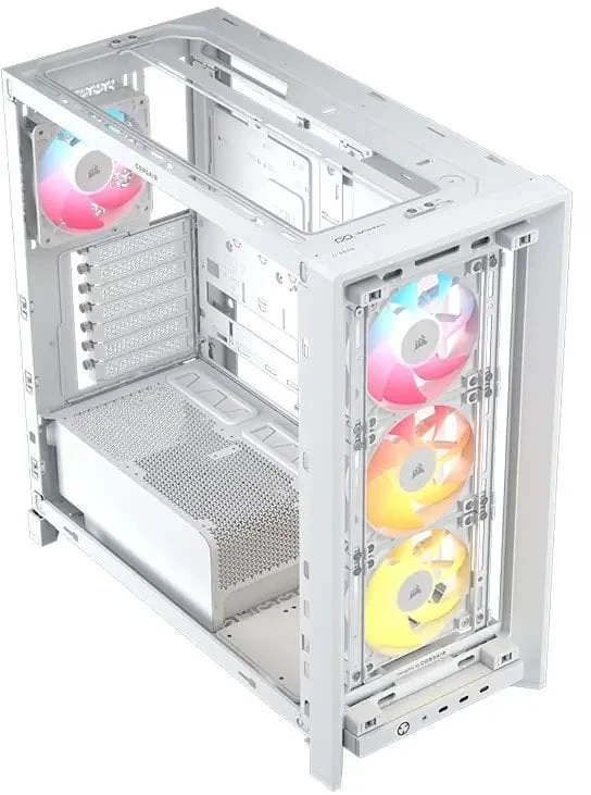„Corsair FRAME 4000D LCD RS“ kompiuterio korpusas, „Midi-Tower“, ATX, ARGB, grūdintas stiklas – Baltas