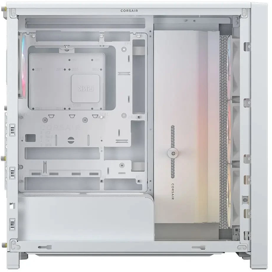 „Corsair FRAME 4000D LCD RS“ kompiuterio korpusas, „Midi-Tower“, ATX, ARGB, grūdintas stiklas – Baltas