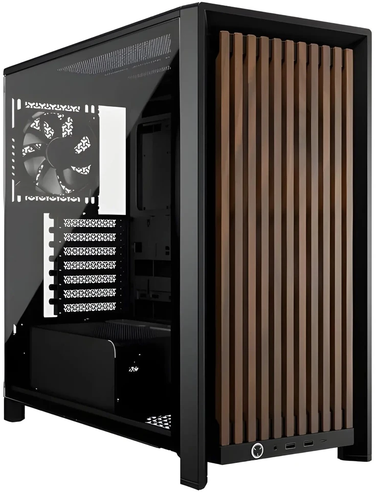 Corsair FRAME 4000D RS medinis kompiuterio korpusas, Midi-Tower, E-ATX - medinis, juodas
