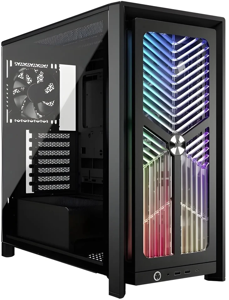 „Corsair FRAME 4000X RS“ kompiuterio korpusas, „Midi-Tower“, E-ATX - 4x RS120 ventiliatoriai, juodas